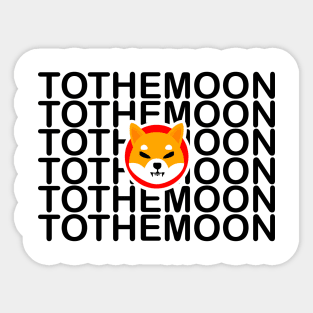 Shiba Inu Coin To The Moon Sticker